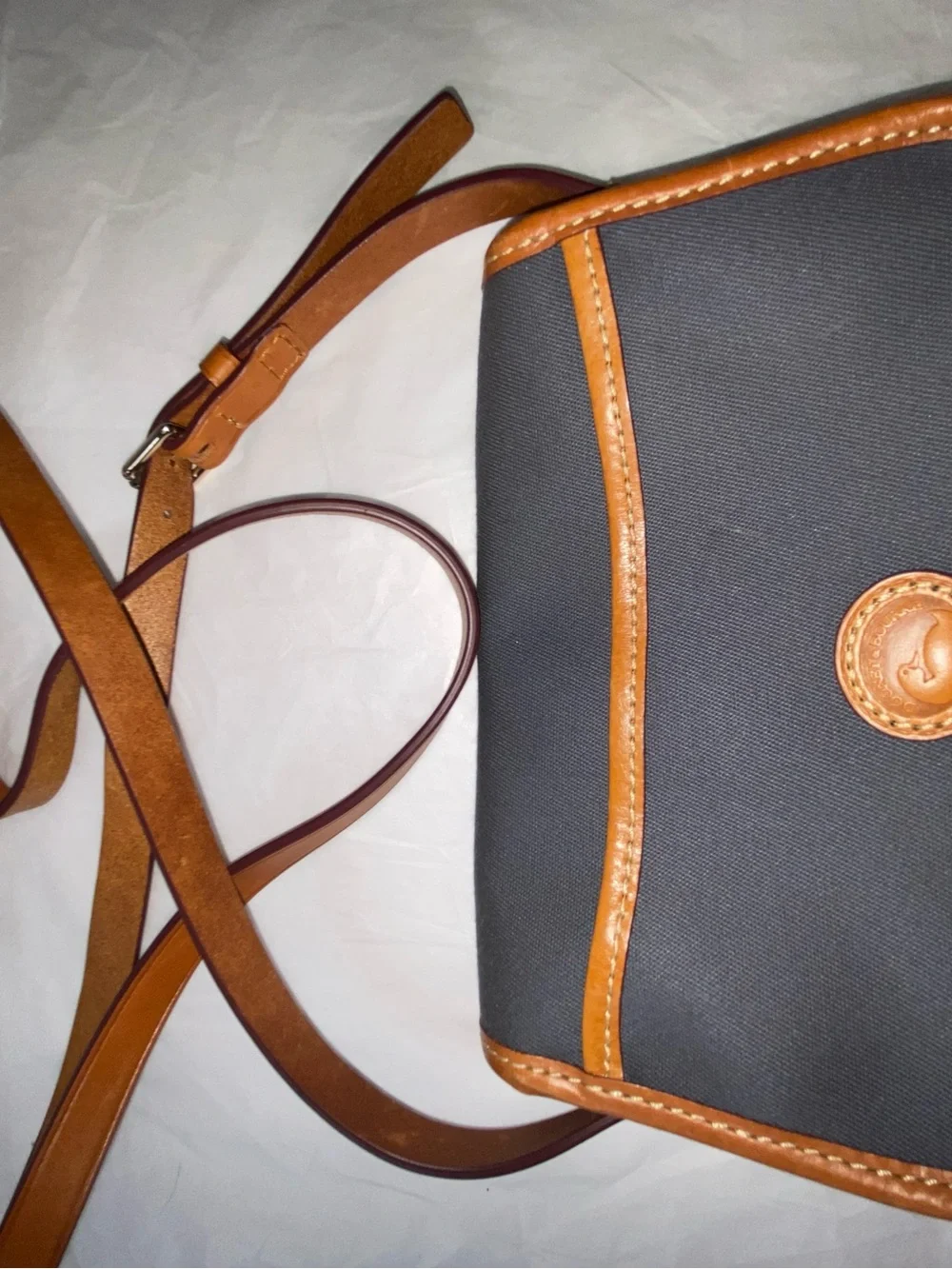 Classic vintage  nylon canvas  Crossbody Bag by Dooney & Bourke